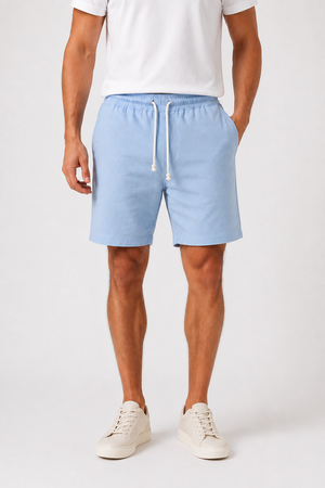 Short Linho Betini's - Azul Bebê