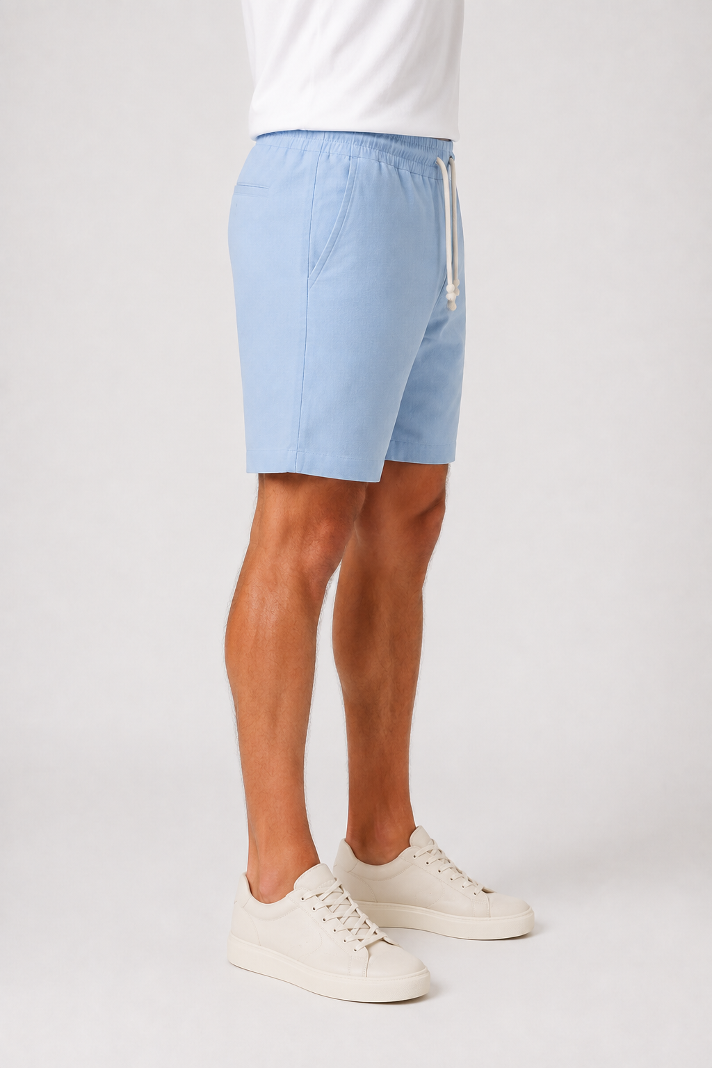 Short Linho Betini's - Azul Bebê