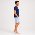 Conjunto Camiseta + Short Linho Betini's - Azul Marinho + Azul Bebê