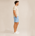Conjunto Camiseta + Short Linho Betini's - Bege + Azul Bebê