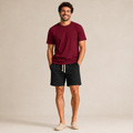 Conjunto Camiseta + Short Linho Betini's - Bordô + Preto