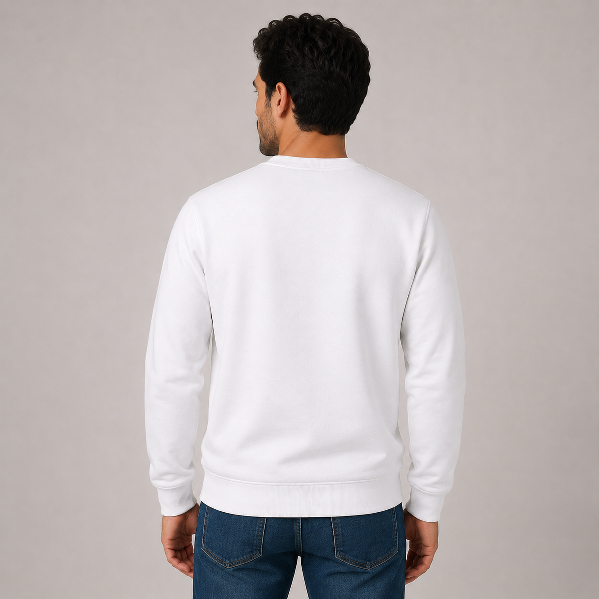 Moletom Gola Careca Betini's - Branco