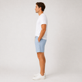Conjunto Camiseta + Short Linho Betini's - Branco + Azul Bebê