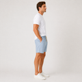 Conjunto Camiseta + Short Linho Betini's - Branco + Azul Bebê