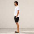 Conjunto Camiseta + Short Linho Betini's - Branco + Preto