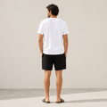 Conjunto Camiseta + Short Linho Betini's - Branco + Preto