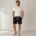Conjunto Camiseta + Short Linho Betini's - Off + Preto