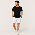 Conjunto Camiseta + Short Linho Betini's - Preto + Branco