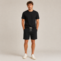 Conjunto Camiseta + Short Linho Betini's - Preto + Preto